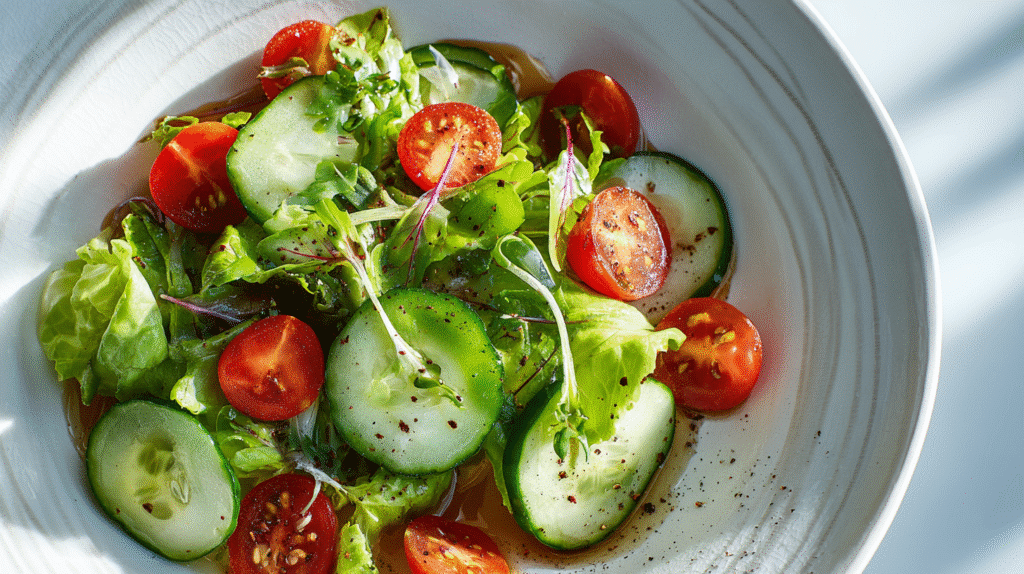 Servierfertiger Vinaigrette Blattsalat mit Kräutern