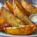 U3823717446 Close Up Of Air Fryer Parmesan Potato Wedges Serv Dd557016 Cb37 41de B54b De836bee7876 0