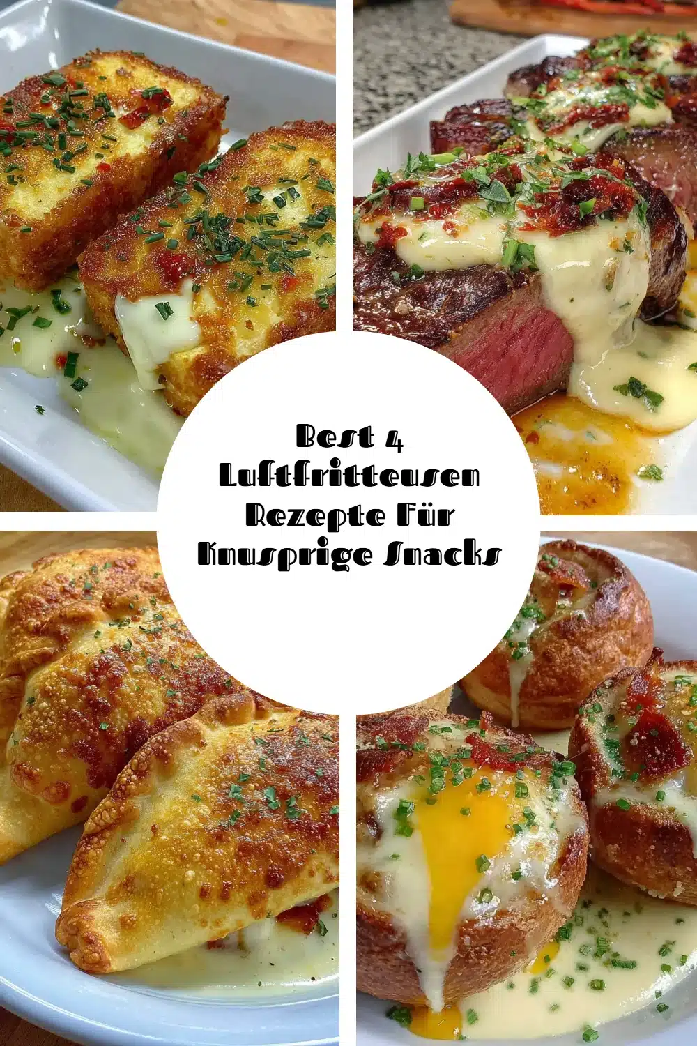 Luftfritteusen Rezepte für knusprige Snacks auf einem Teller