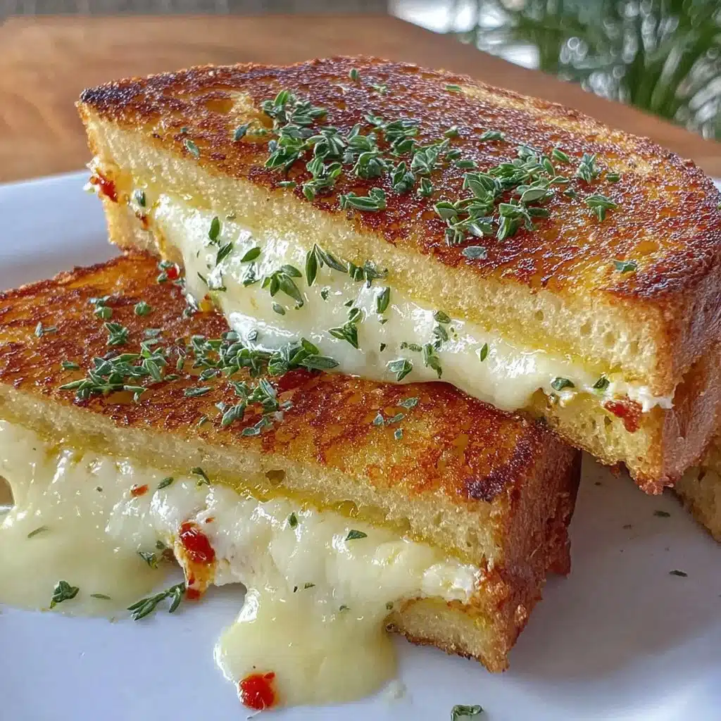 Gegrillter Käse mit Ziegenkäse und Honig auf einem Teller