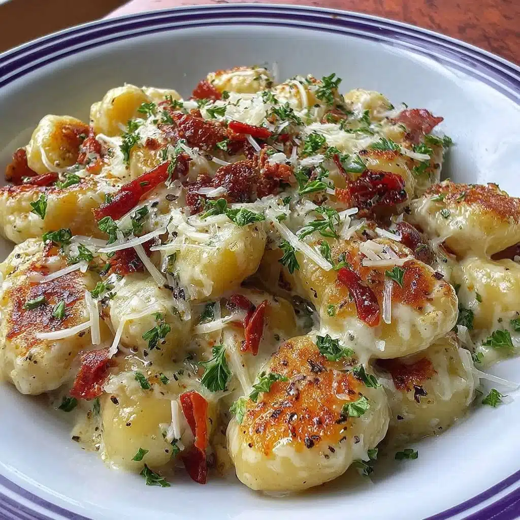 Buntes Gnocchi-Salat mit frischem Gemüse und Dressing