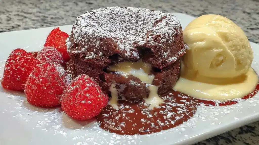 Lava Cake aus der Heißluftfritteuse mit flüssigem Kern