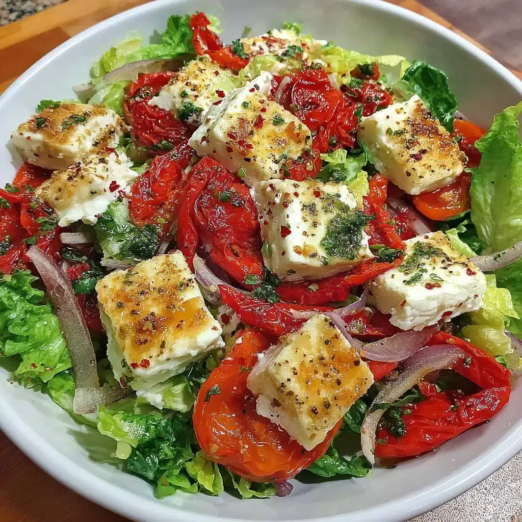 Leckere Schüssel Sommersalat mit Feta und frischem Gemüse