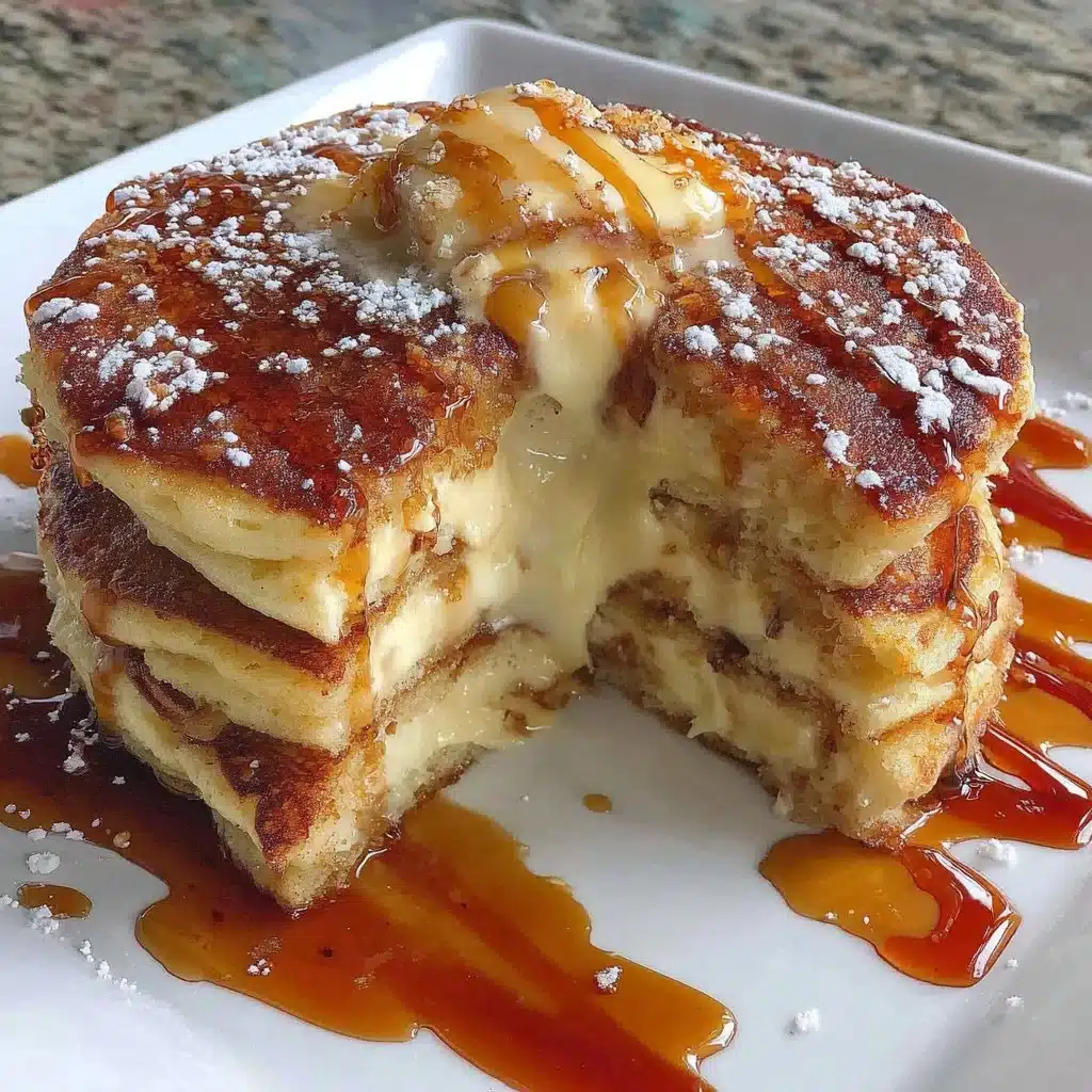 Leckere Apfelpfannkuchen aus dem Ofen auf einem Teller serviert