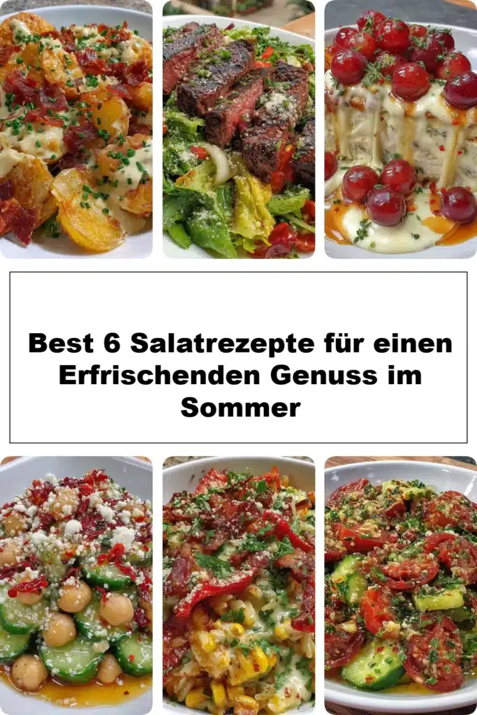Erfrischende Salatrezepte für den Sommer, ideal für gesunde Ernährung.