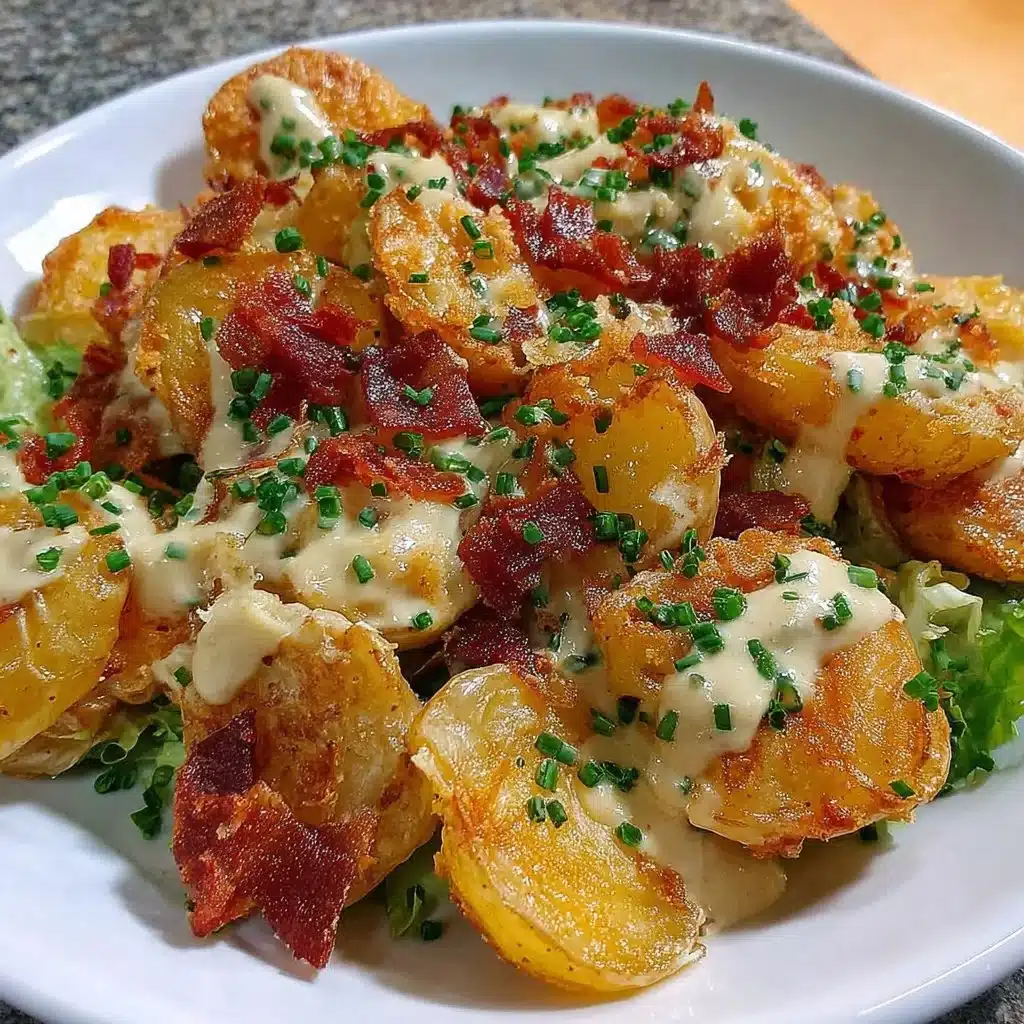 Krosser Kartoffelsalat mit hausgemachtem Senf-Dressing