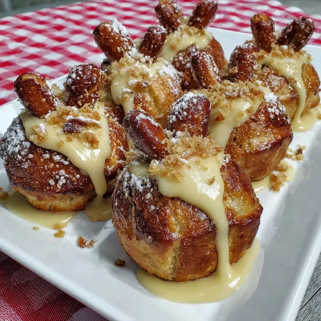 Laugenstangen-Hasen mit Karotten-Creme