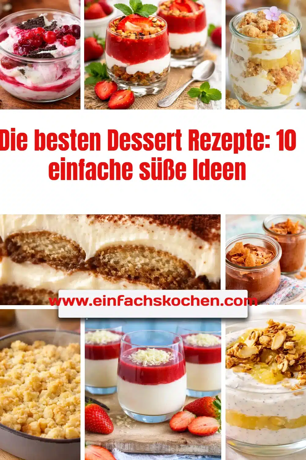 Collection of easy dessert recipes for delicious sweet ideas.