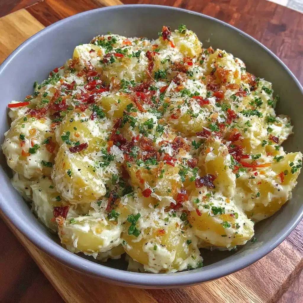 Frischer Kartoffel-Radieschen-Salat mit Dill und Dressing