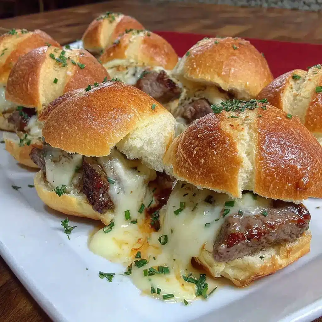 Mini-Laugen-Burger mit Leberkäse auf einem Teller