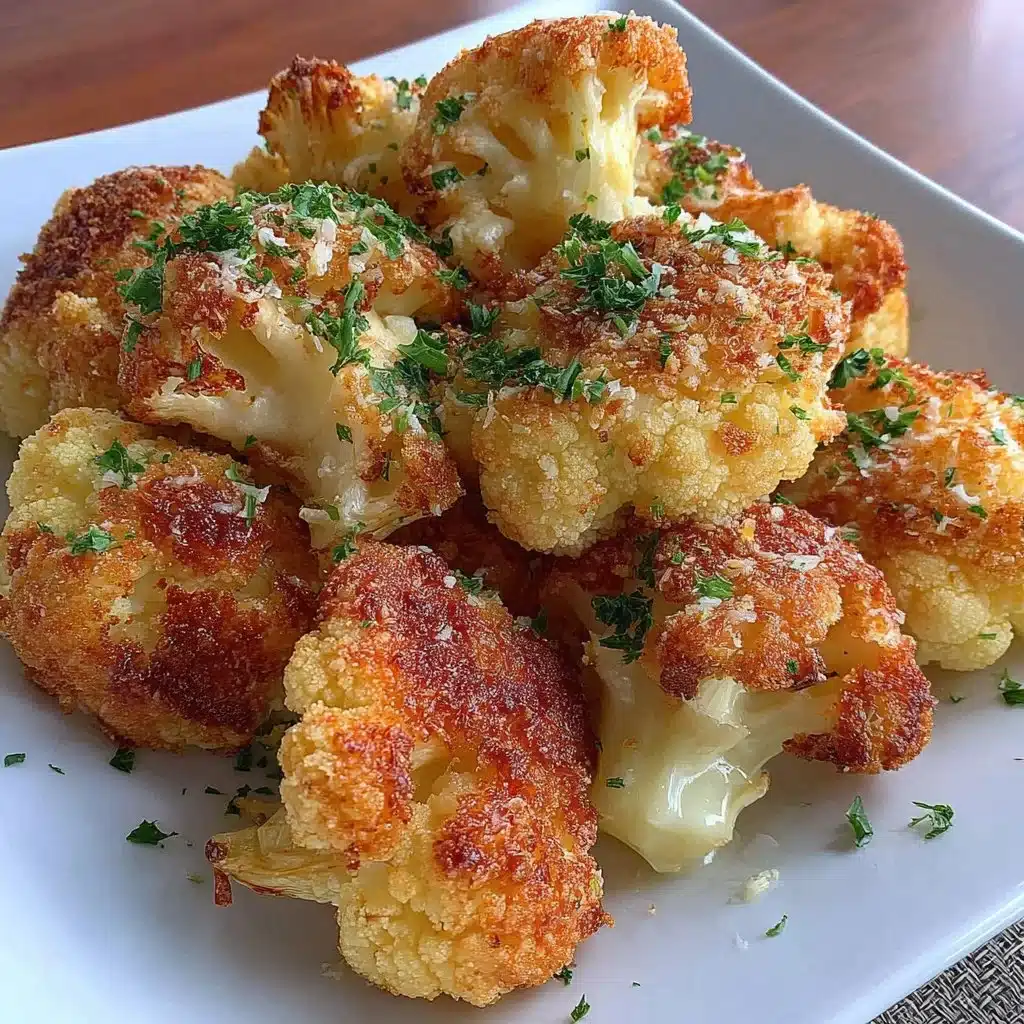 Panierter Blumenkohl im Airfryer, knusprig und lecker zubereitet.