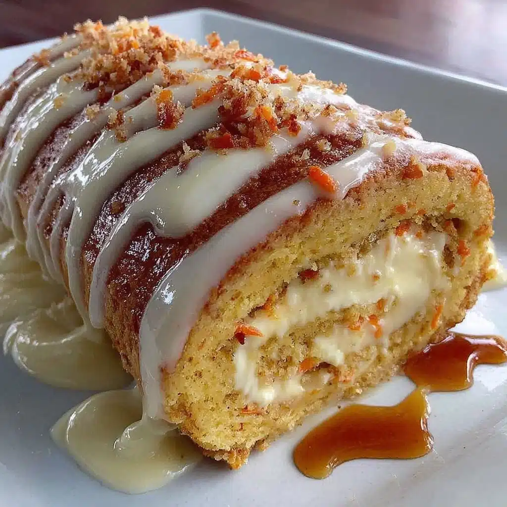 Rübli-Biskuitrolle mit frischer Karotte und Sahnefüllung