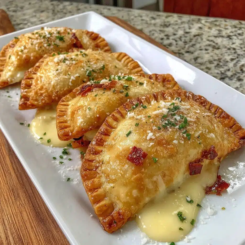 Leckere Schinken-Käse-Taschen frisch aus dem Ofen