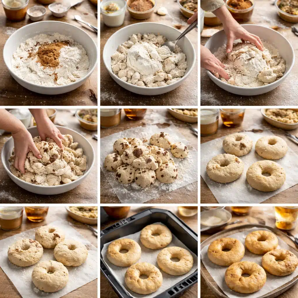 air fryer Zimt-Bagels