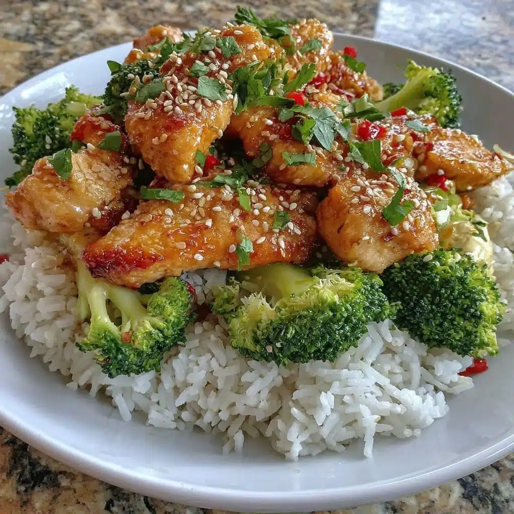 Hähnchen Teriyaki mit Brokkoli und Reis