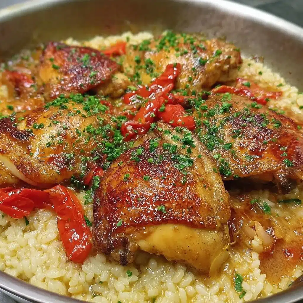 Paprika Hähnchen Pfanne mit Reis