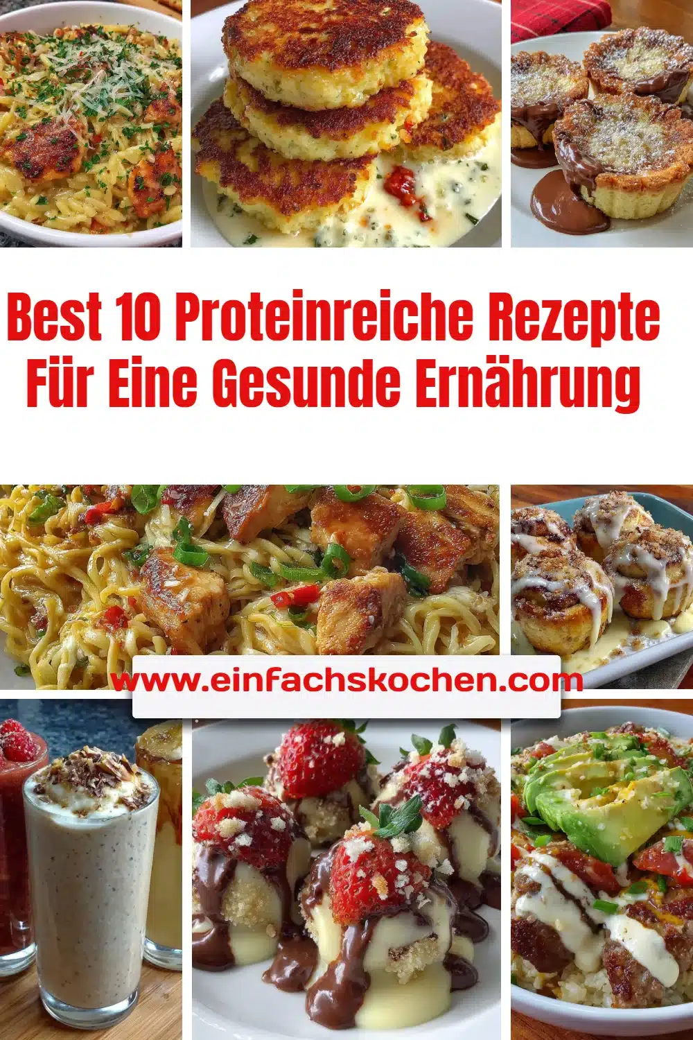 Verschiedene proteinreiche Rezepte für eine gesunde Ernährung