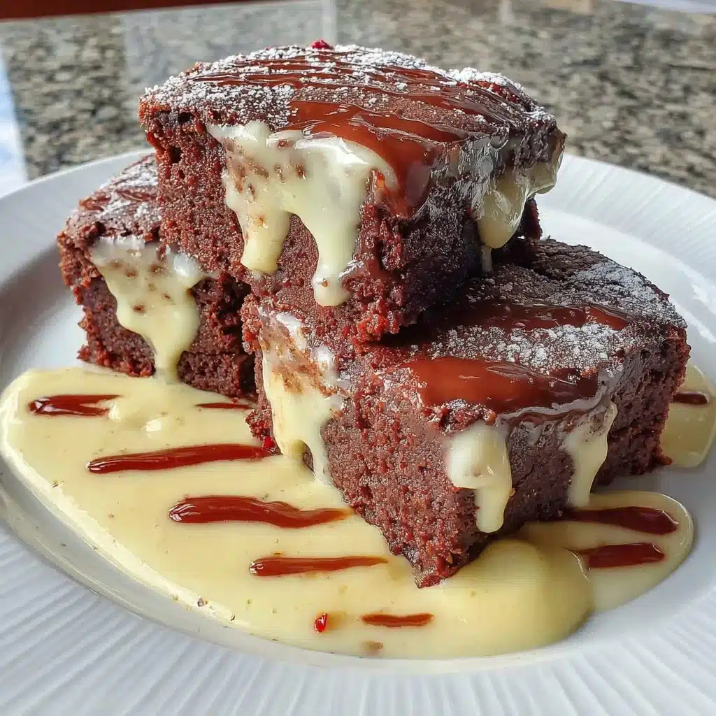 Saftige Hüttenkäse-Brownies auf einem Teller, perfekt für einen gesunden Snack