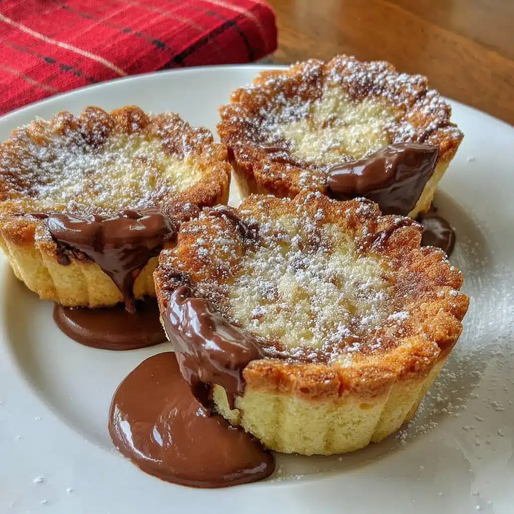 Leckere Nutella-Toast-Pasteten auf einem Teller serviert